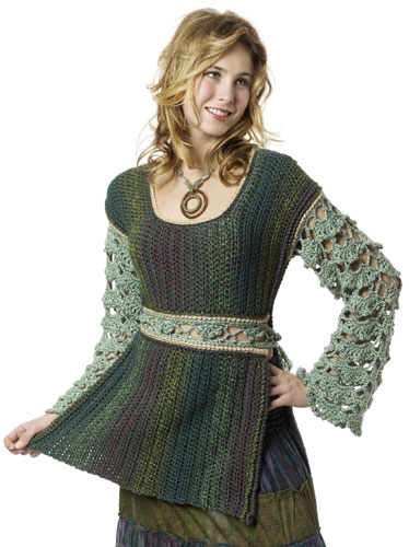 60s HANDMADE Crochet Bell Sleeve Medieval Revival Juliet Dress