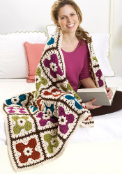 Popcorn Stitch Crochet Afghan