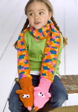 Crochet Hand Puppet Scarf