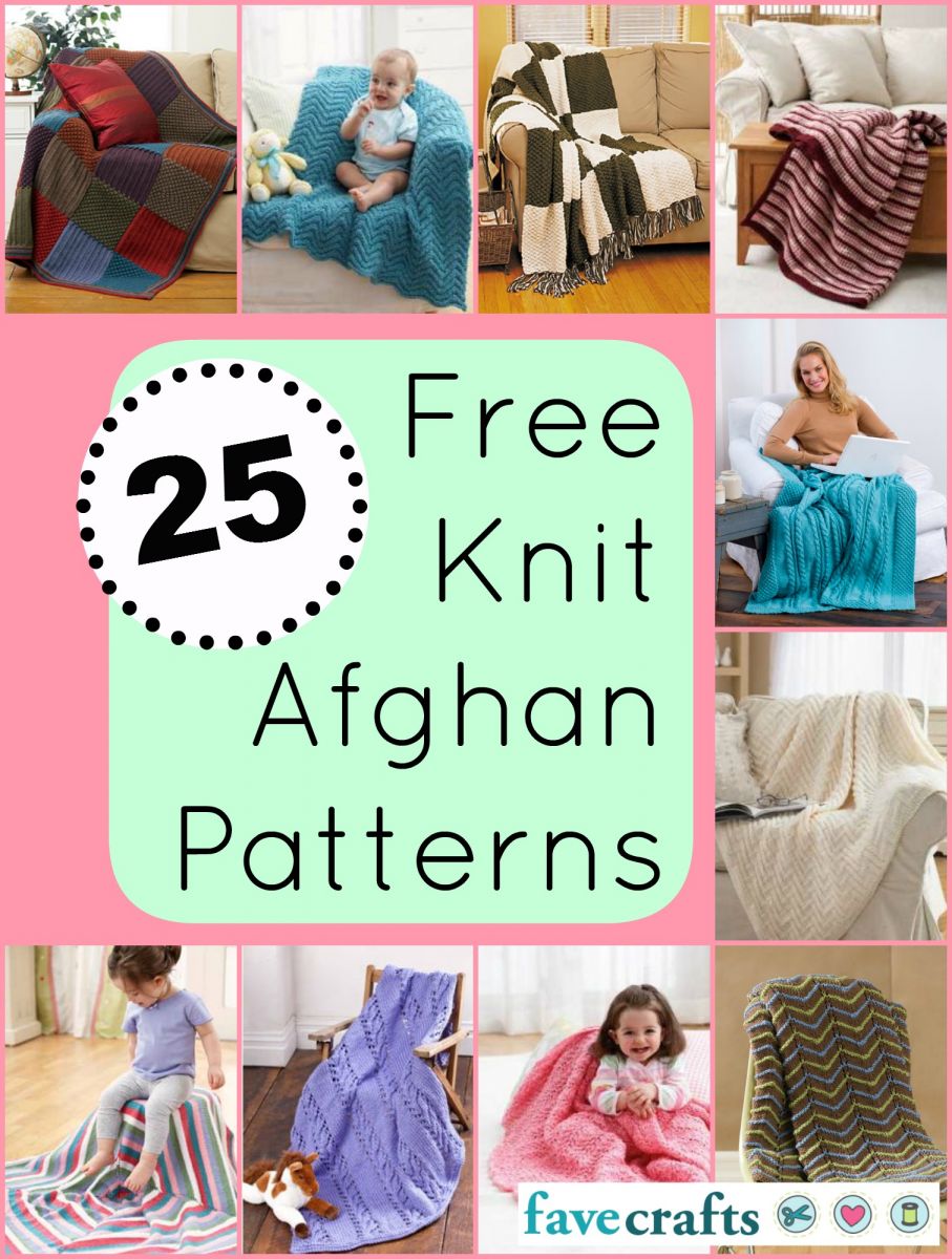 25 Free Knit Afghan Patterns