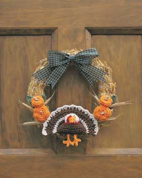 Crochet Thanksgiving Turkey Wreath