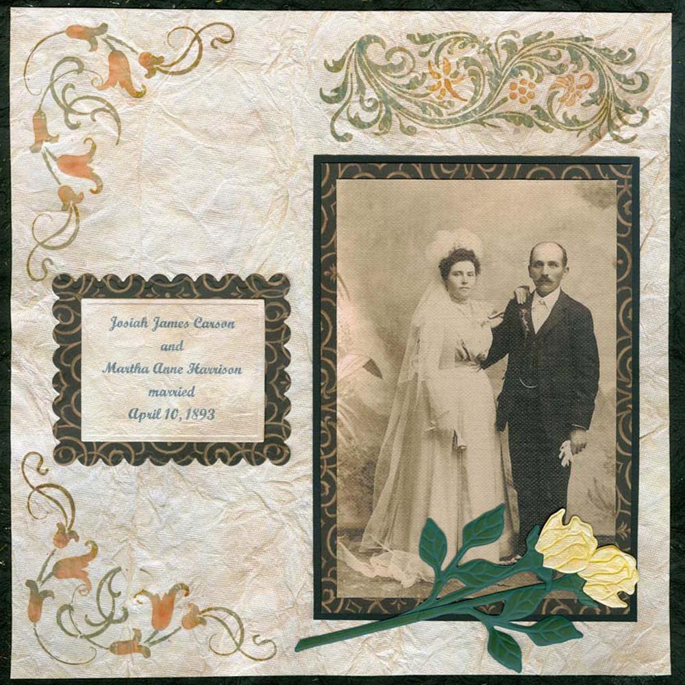 Vintage Wedding Scrapbook Page – Scrap Booking