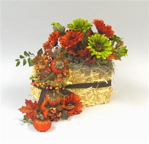 Mini Straw Bale Place Setting - FloraCraft